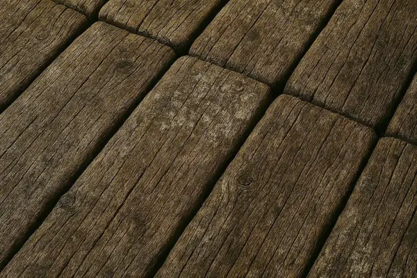 Imagem mostra pranchas de madeira náutica que serão usadas para reciclagem.